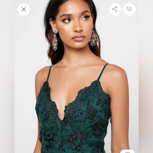 #168 Chi Chi London Cami Lace Skater Dress size 8 BWT - Picture 3 of 12